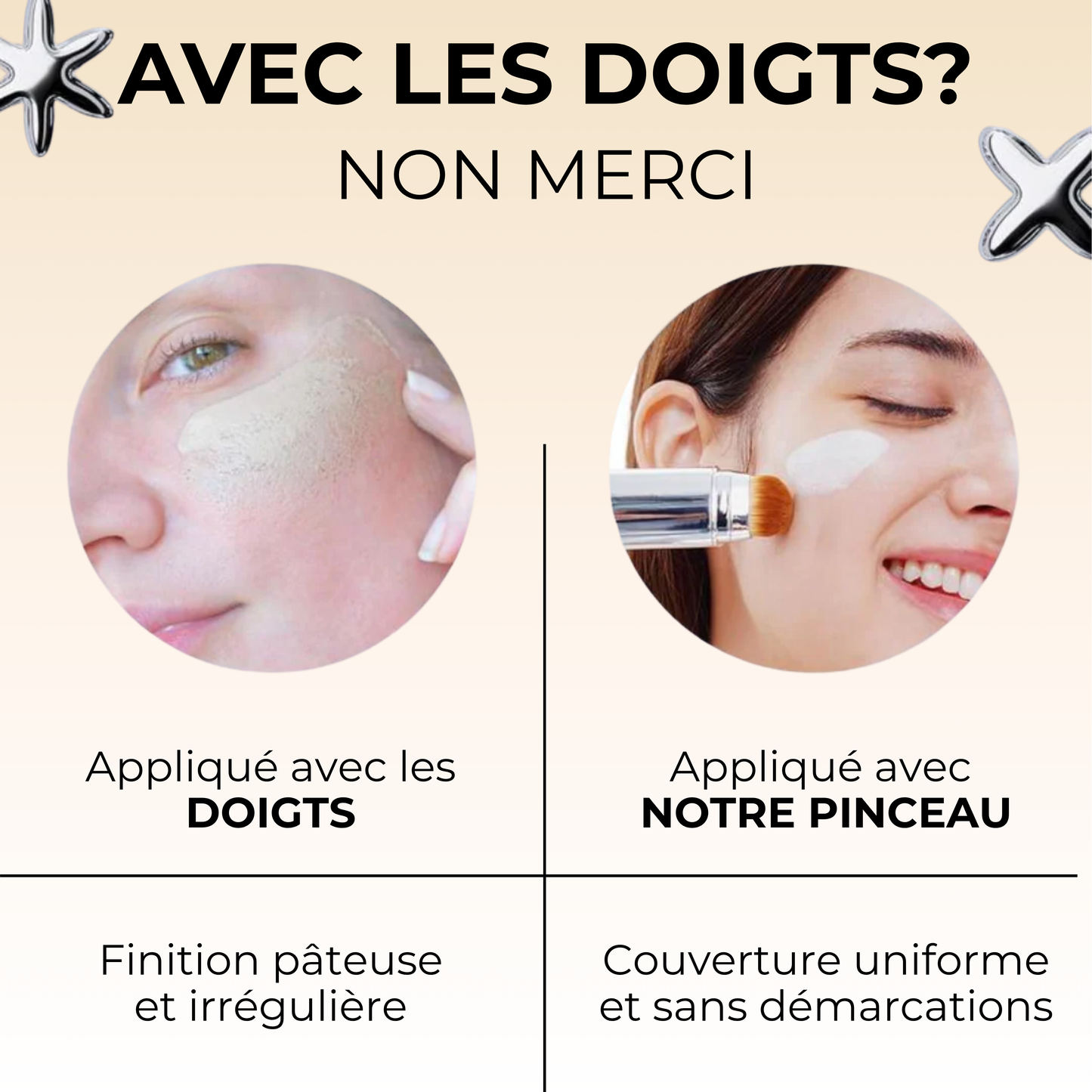Fond de teint 2-en-1 avec pinceau intégré